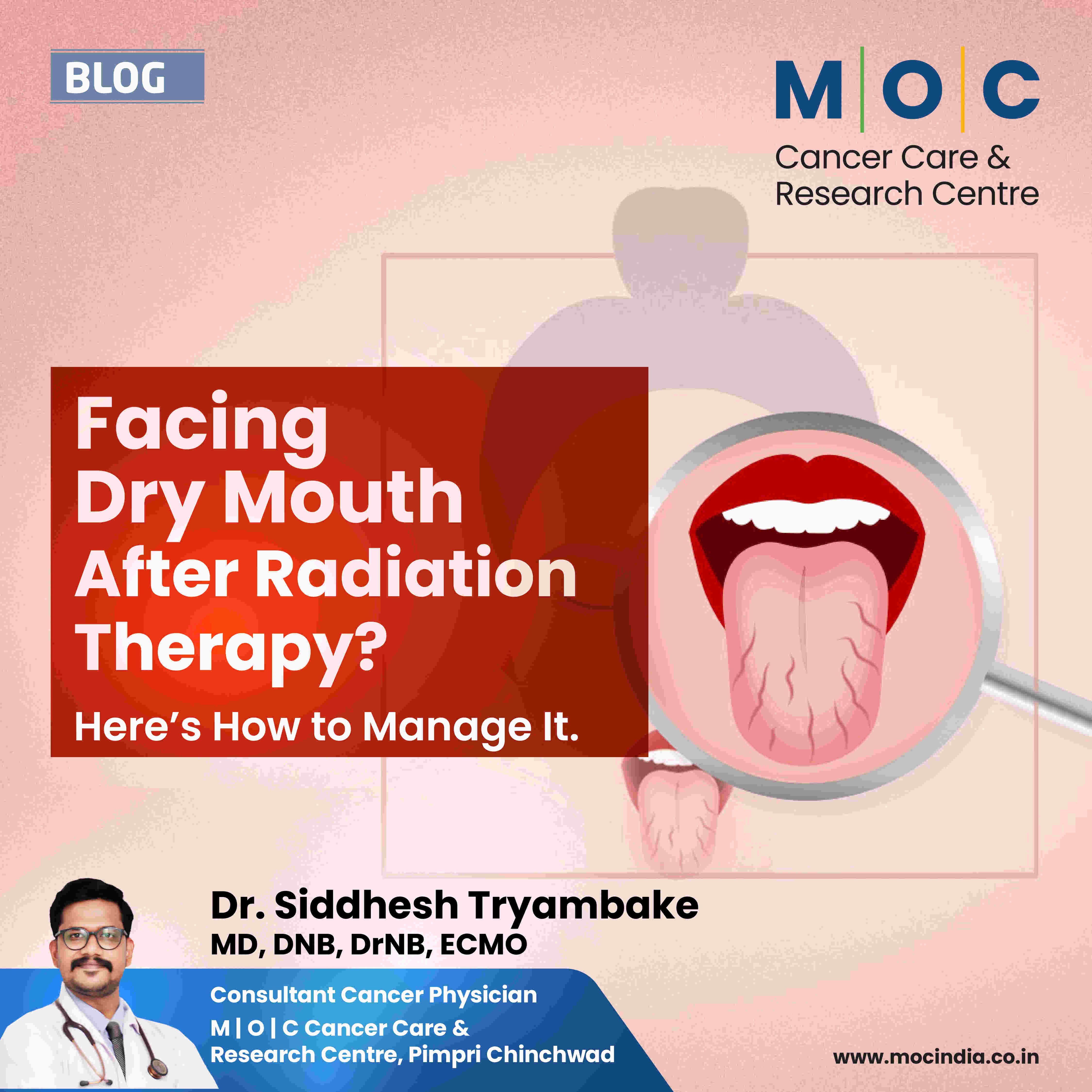 Dealing with mouth dryness after radiation therapy for head and neck cancer